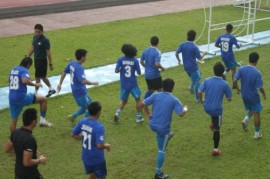Azkals in Bacolod Philippine Azkals Training in Panaad Football Stadium