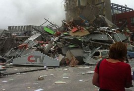 Collapsed Canterbury TV building
