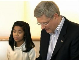 Maria Aragon and Stephen Harper