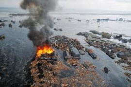 Tsunami and fire caused by 8.9 magnitude quake hits Japan