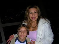 Mildred Patricia Baena with son