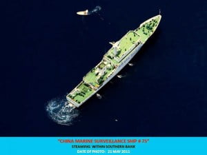 A Chinese Ship spotted near the Spratly Island A Chinese Ship spotted near the Spratly Island