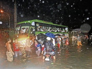 Typhon Falcon brought heavy rains that flooded Metro Manila