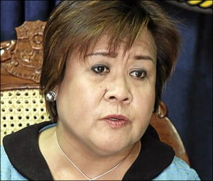 Head of Department of Justice Leila de Lima