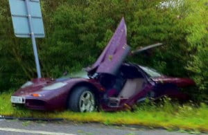 Rowan Atkinson's car crash Rowan Atkinson's supercar crashed