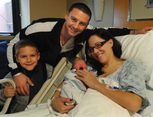Jacob Anthony Saydeh with his family at New Jersey Hospital