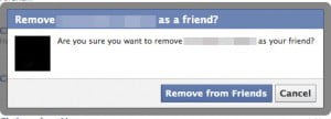 'unfriending a Facebook friend' 'unfriending a Facebook friend'