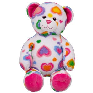 Build-A-Bear Colorful Hearts Teddy Bear Build-A-Bear Colorful Hearts Teddy Bear