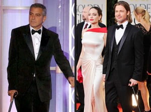 George Clooney and Brad Pitt for carrying a sleek black cane George Clooney and Brad Pitt for carrying a sleek black cane