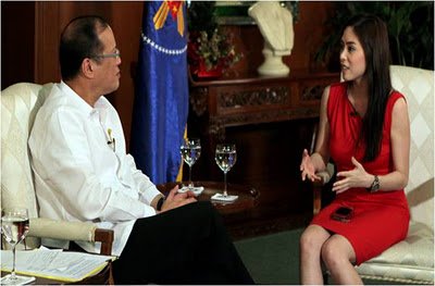 Grace Lee interviewing P-Noy Grace Lee interviewing P-Noy