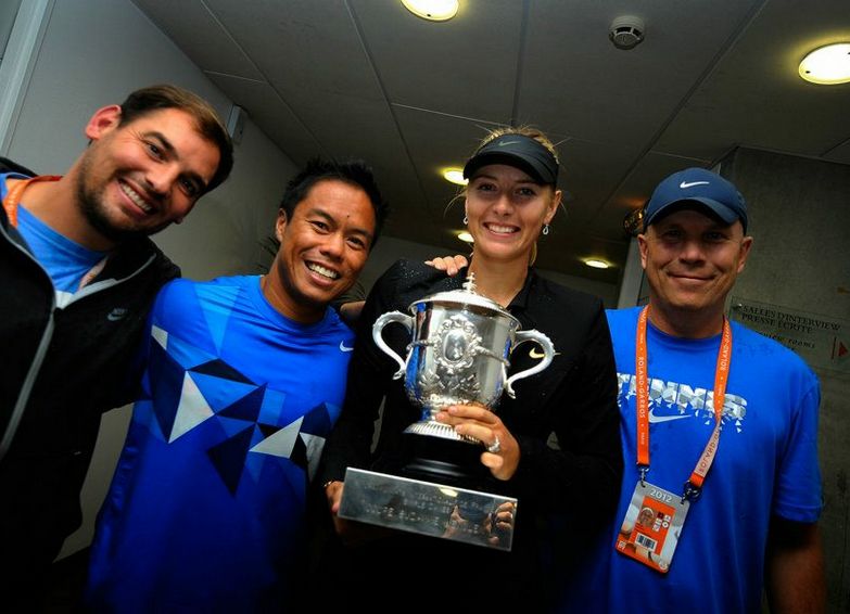 Cecil Mamiit Shares Credit with Sharapova Victory French Open video Cecil Mamiit and Maria Sharapova Celebration Video
