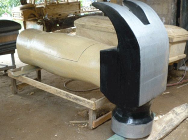 Ga Tribe of Ghana Made Different Caskets in Dacades