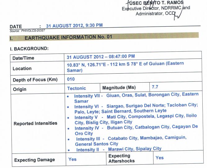 Earthquake Information  Philippines 7.9 Earthquake Damages Reports and Evacuations