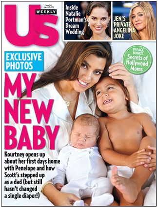 Kourtney Kardashian and Children on US Weekly Magazine
