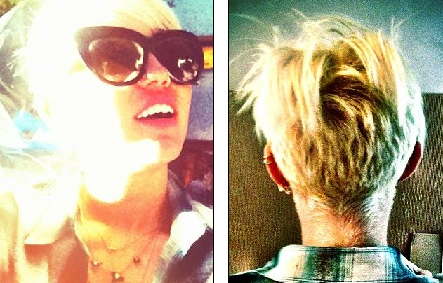 Miley Cyrus New Hair Cut  Displayed on Twitter
