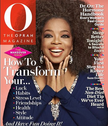 Oprah Winfrey on O Magazine Cover Girl