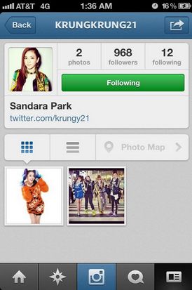 Sandara Park of 2NE1 Used @Krung21 on Twitter
