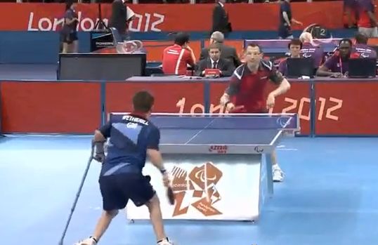 London 2012 Paralympics Table Tennis David Wetherill Table Tennis Viral Video