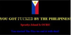 Anonymous Philippines Hacked Chinese Websites Philippines vs. China Spratlys, Scarborough Shoal Stand-off